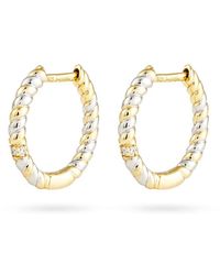 Onewildone - Plot Twist Mixed Metal Hoop Earrings - Lyst