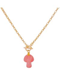 VALERIE CHIC - Mushroom Cherry Quartz Necklace 18K - Lyst