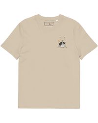 Anchor and Crew - Neutrals Desert Dust Drummer Monkey Organic Cotton Embroidered T-Shirt - Lyst