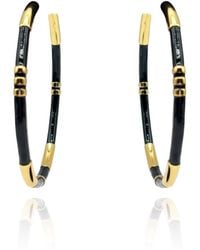 Michael Nash Jewelry - Mallory And Stripe Hoop Eaarings - Lyst