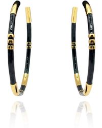 Michael Nash Jewelry - Mallory And Stripe Hoop Eaarings - Lyst