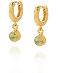 Nellou Jewellery - Gem Hoop Birthstone Earrings August Plated Sterling - Lyst