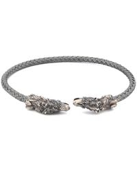 Ebru Jewelry - Fierce Twin Dragon Sterling Adjustable Bracelet - Lyst