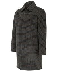 Guards London - Coldstream Wool Check Overcoat - Lyst