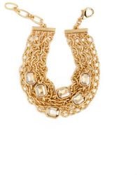 Saachi - Crystal Cascade Chain Bracelet - Lyst