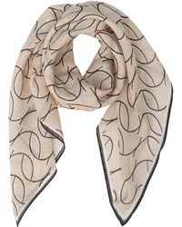 Ana Maison - Sophisticated Line Work Silk Wool Scarf - Lyst