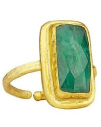 Ottoman Hands - Noa Emerald Cocktail Ring - Lyst