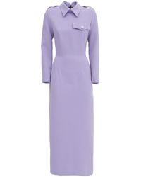 Julia Allert - Fitted Long Sleeve Dress With Stand-Up Collar - Lyst