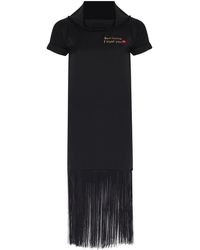 Madebyza - Fringe Hem Collar Dress - Lyst