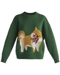 Paisie - Christmas Jumper With Dog & Mistletoes - Lyst