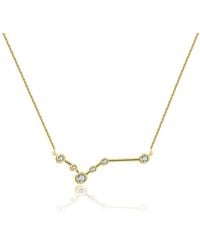 Genevieve Collection - Pisces Zodiac Constellation Necklace 18K & Diamond - Lyst