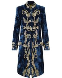 Beatrice von Tresckow - Sovereign Embroidered Crushed Velvet Coat - Lyst