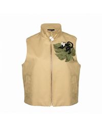 House of Laines London - Neutrals Laines Couture Hand Embellished Monkey Cropped Trench Gilet - Lyst