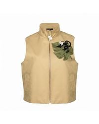 House of Laines London - Neutrals Laines Couture Hand Embellished Monkey Cropped Trench Gilet - Lyst