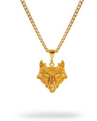 Ebru Jewelry - Golden Wolf Spirit Necklace - Lyst
