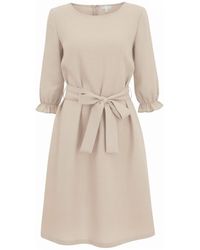 LeMuse - Emma — Stonewashed Linen Dress With Pockets & Tie Belt - Lyst
