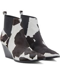 Rosamund Muir London - Neutrals Felixa Cowprint Calf Hair With Star Ankle Boots - Lyst