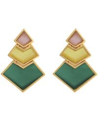 Lavani Jewels - Orange, Yellow & Green Nefertiti Earrings - Lyst