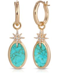 Leeada Jewelry - Aurora Drop Earrings Turquoise - Lyst