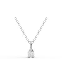 SEREIA OFFICIAL - 14K 0.25 Ct Lab Grown Pear Shape Diamond Solitaire Pendant With Bail - Lyst