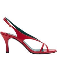 Florrie London - Matilda 75Mm Leather Strappy Sandal Phoenix - Lyst