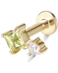 Zohreh V. Jewellery - Peridot & Diamond Flat Back 9k Gold - Lyst
