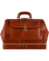 Time Resistance - Cognac Large Italian Leather Doctor Bag - Lyst