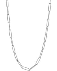 Spero London - Large Rectangular Sterling Chain Necklace - Lyst