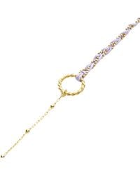 Spero London - Handmade Rope Braided Sterling Beaded Chain Bracelet - Lyst
