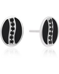 The Jewelz - Oval Spinel & Enamel Stud Earrings - Lyst