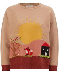 Peraluna - Sunny Hand Embroidered Pullover - Lyst