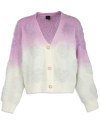 Saachi - Soft Heart Ombre Lilac Cardigan - Lyst