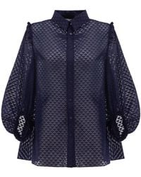 Georgette - Deep Veil Blouse - Lyst