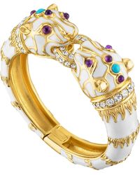 Laura Gray - Enamel Double Panther Bracelet - Lyst