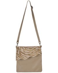 Owen Barry - Neutrals Cowhide Crossbody Bag Zebra Pebbles - Lyst