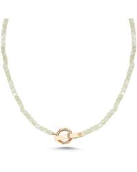 Ecce | Artisan Diamonds - 14K Solid Colorful Pearl Bead Ecce Brand Bar Diamond Necklace - Lyst