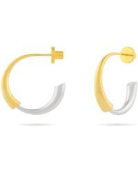 Meulien - And Bi-Color Double Arc Hoop Earrings - Lyst