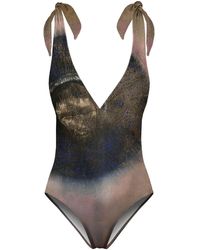 Aloha From Deer - Neutrals Head Within One Piece Swimsuit - Lyst