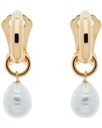 Emma Holland Jewellery - Hoop With Pearl Charm Clip Earrings - Lyst