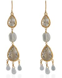 Emma Chapman Jewels - Lola Green Amethyst Aquamarine Dangle Earrings - Lyst