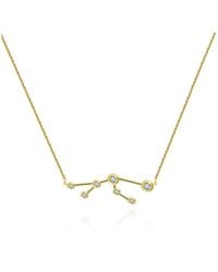 Genevieve Collection - Taurus Zodiac Constellation Necklace 18K & Diamond - Lyst