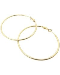 Harfi - 18Ct Plated 50Mm Everyday Hoop Earrings - Lyst