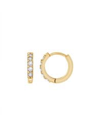 Diamonbliss - Pave Hoop Earrings, Thirdteen Millimeter - Lyst