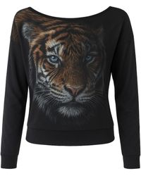 Conquista - Low Back Sheer Print Top - Lyst