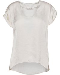 Conquista - Neutrals Ecru Cap Sleeve Top - Lyst
