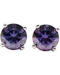 Harfi - Amethyst Moissanite Crystal Sterling Earrings - Lyst