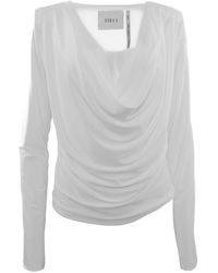 Theo the Label - Kallisto Draped Front Top - Lyst