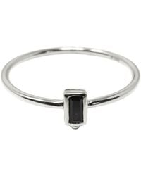 NASI SILVER - Baguette Level Ring- Onyx - Lyst
