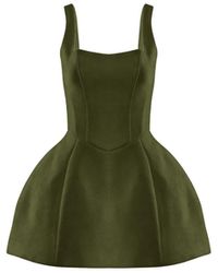 Vestiaire d'un Oiseau Libre - Kaki Structured Cashmere Dress - Lyst