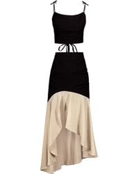 ALINA CERNĂTESCU - Neutrals Merzouga & Cocktail Corset Top & Midi Skirt Set - Lyst